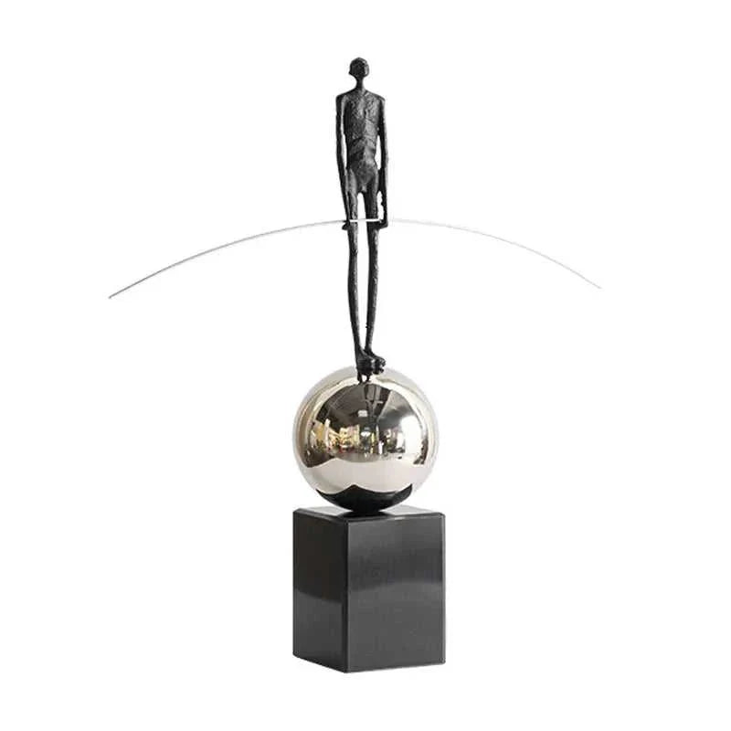 Metal Acrobat Figure Sculpture