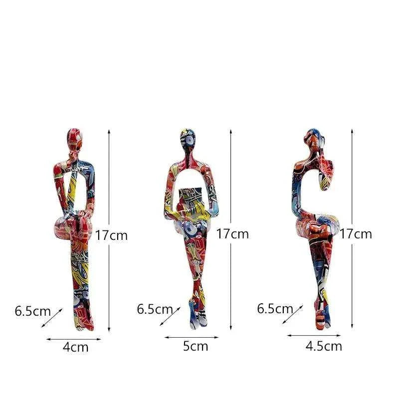 Abstract Thinker Resin Figurine